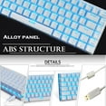 thumbnail image 3 of ZIYOULANG Mechanical Keyboard 60% Compact 62 Keys Wired USB-C Rainbow Backlight Effects Gaming Keyboard, 6400 DPI RGB Backlit Gaming Mice For PC,Laptop,MAC (White/Red Switch), 3 of 13