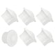 thumbnail image 1 of Extremos de varilla de cortina Uxcell, 6 piezas de tapa de cabeza de riel de cortina de plástico para decoración de ventanas modernas de oficina en casa, blanca, 1 of 6
