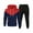 Red, variant on VBTAPA Mens Hoodie Tracksuit 2 Piece Color Block Casual Sweatsuits Slim Fit Hooded Sweatshirt Jogger Sweatpants with Drawstring and Pockets Jogging Matching Sets Black XXXL