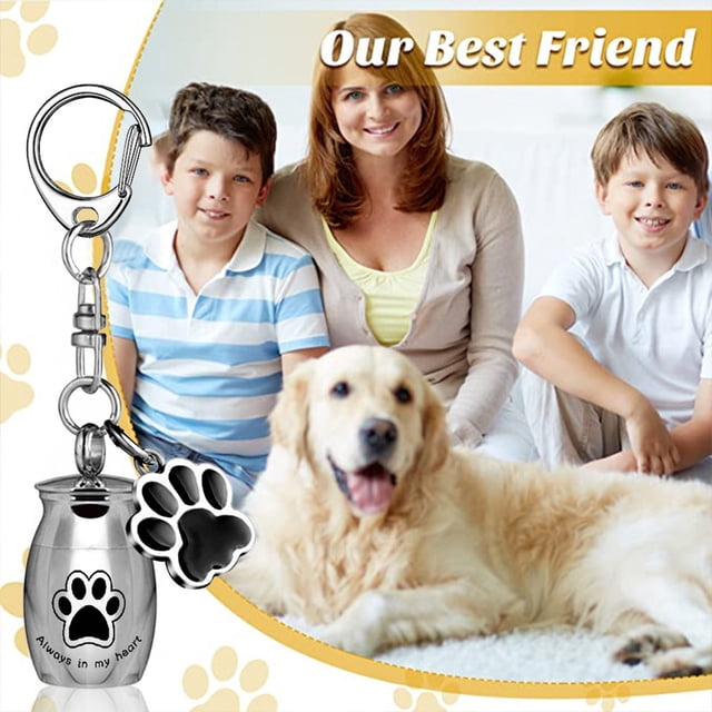 Stainless Steel Keychain Perfume Memorial Ashes Pendant Key Pendant Metal Jar Keychain