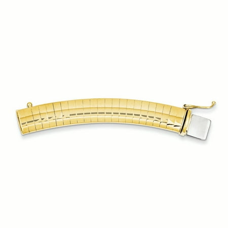 14K Yellow Gold 3 MM Omega Extender for Necklace, 2" Long