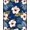 Blue, Pattern 2, variant on Flatwoven High Traffic Area Rug, Chic Hibiscus Patterned Design, Non Slip, Stain Resistant, Washable Area Rugs for Living Room, Bedroom(Blue, 4X6)