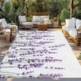 thumbnail image 3 of Fsddascl Purple Lavender Outdoor Rug for Patio/Deck/Porch, Non-Slip Large Area Rug 5 x 8 Ft, Spring Botanical Garden Florals Motifs Indoor Outdoor Rugs Washable Area Rugs, Camping Rug Carpet, 3 of 5