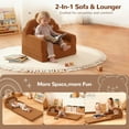 thumbnail image 3 of Toddler Sofa, 2 in 1 Kids Couch, Foldable Baby Couch Chair for Boys and Girls Gift, Bear, 3 of 9