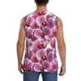 thumbnail image 4 of Goofa Orchids Flowers Printed Men's Sleeveless T-Shirt - Athletic Gym Workout Tank Top for Men - Moisture-Wicking, UPF 30+ Quick-Dry Muscle Tee-, 4 of 8