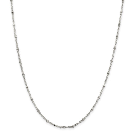Sterling Silver 2.50mm Fancy Chain Necklace - 4.3 Grams - 20 Inch