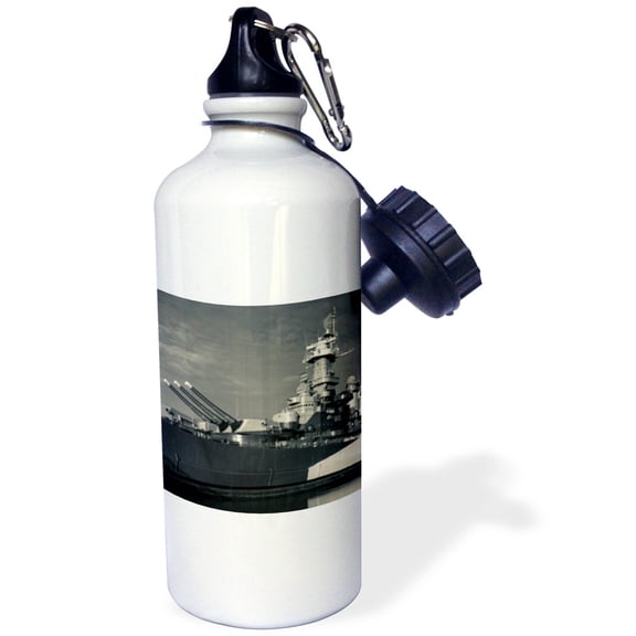 3dRose, North Carolina, Wilmington, Battleship USS North Carolina, Flip Straw 21oz Water Bottle