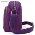 thumbnail image 6 of BadPiggies Women Nylon Purse Crossbody Bag Handbag Waterproof Casual Shoulder Bag with Zipper Pockets (Purple), 6 of 7