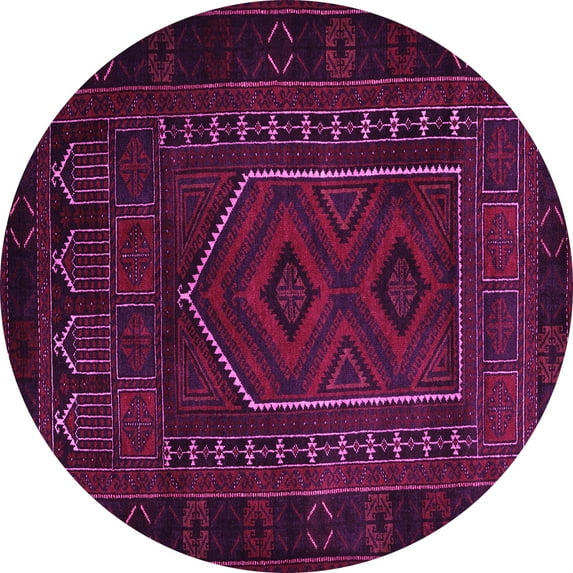 Ahgly Company Indoor Round Persian Pink Traditional Area Rugs, 5' Round