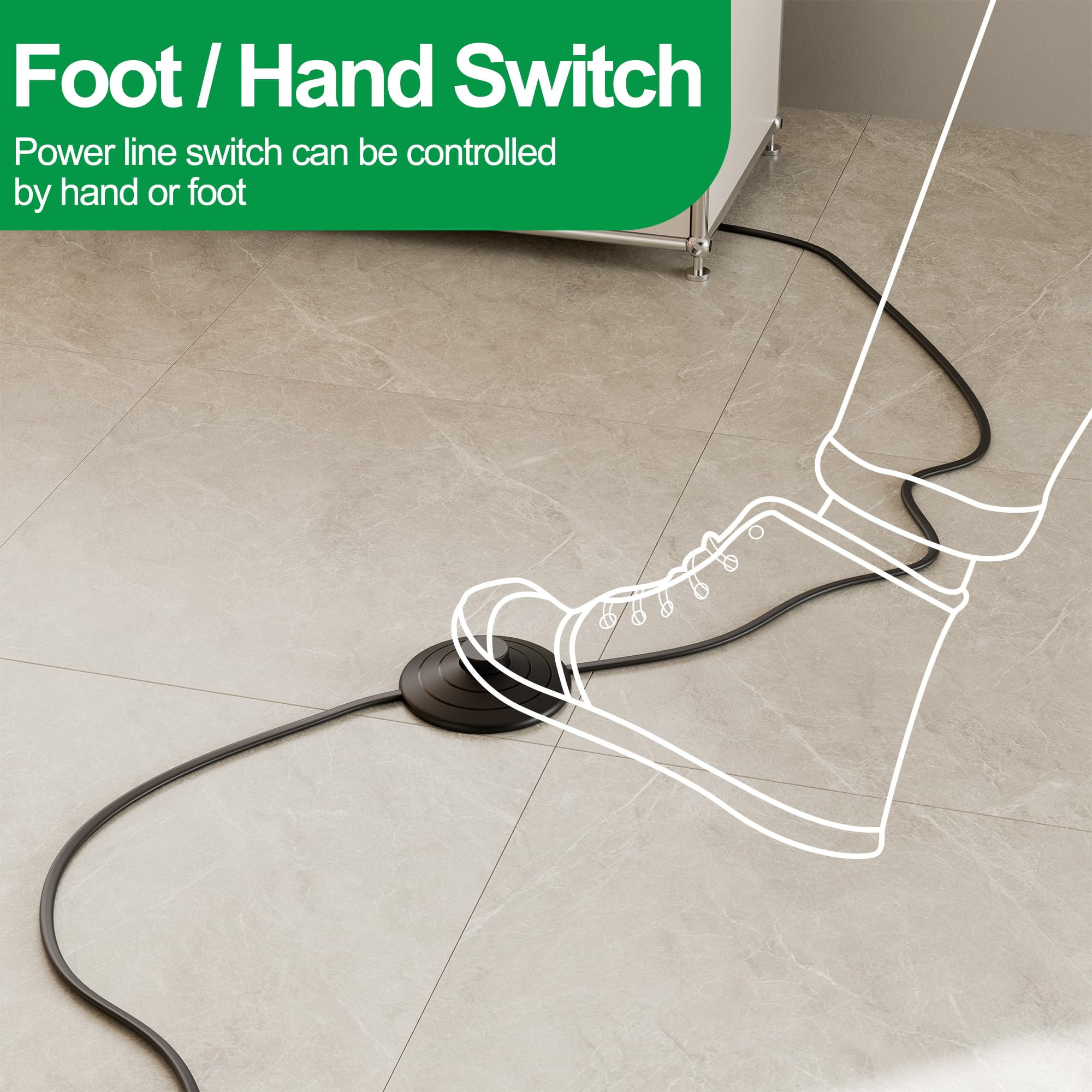 Indoor LED Uplighting Indoor 3W Up Lights Floor Spotlight 3000k Warm White Plant Spotlight Indoor 5.9 FT Cord with Foot Switch