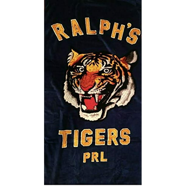 Ralph Lauren Men's Navy Tigers Logo French Terry Beach Towel 35X66