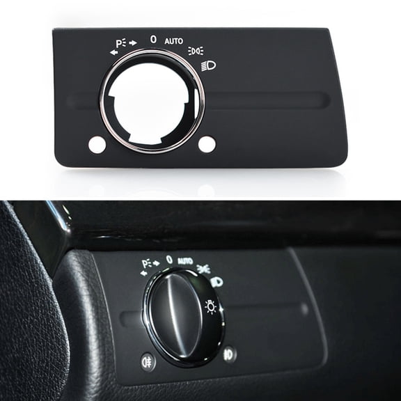 FYUU Car Headlight Switch Panel Cover Trim For Mercedes Benz W211 E Class 2003-2008