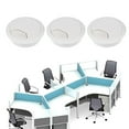thumbnail image 3 of 12pcs Office PC Computer Desk Grommet Cable Hole Cover 50mm Diameter (Grey White), 3 of 8