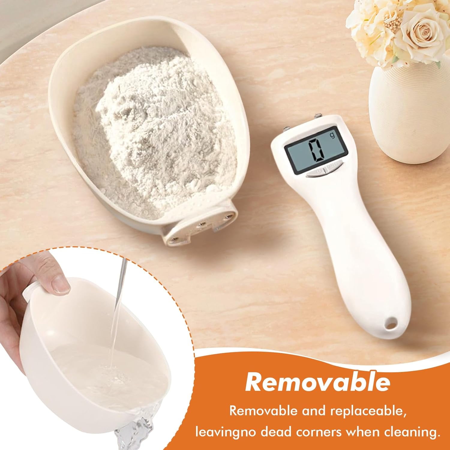2pcs Digital Measuring Spoon Scale,Electronic Measuring Spoon 800g/0.1g High Precision with Screen,Adjustable Measuring Spoon for Pet Food, Coffee, Baking, Cooking