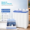 thumbnail image 5 of TABU 16.5lbs Portable Washing Machine, Electric Twin Tub Wash&Spin Combo,Semi-Automatic Washer,White&Blue, 5 of 10