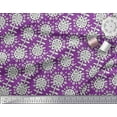 thumbnail image 3 of Soimoi Poly Georgette Fabric Leaves & Floral Block Print Fabric by Yard 52 Inch Wide, 3 of 3