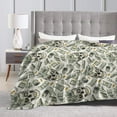 thumbnail image 4 of KLL Fleece Blanket Plush Throw Blanket Skull with Cash ,Soft Fuzzy Cozy Flannel Blanket for Couch Sofa Bed.(80"x60" ), 4 of 7