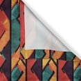 thumbnail image 6 of Ambesonne Ethnic Valance & Curtain, Geometric Modern Design, 55"x30", Teal Orange Marigold, 6 of 6