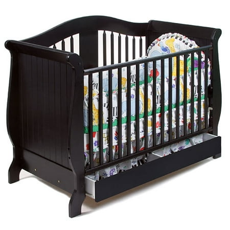 Storkcraft - Aspen Stages 3-in-1 Crib With Drawer, Black