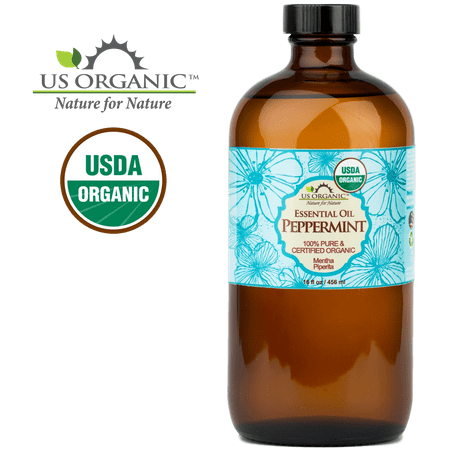 US Organic Peppermint Essential Oil, 100% Pure Certified USDA Organic