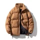 thumbnail image 2 of Parkas retro con capucha para hombre, chaqueta de burbuja de varios colores, abrigo liso cálido de gran tamaño, ropa de calle, chaqueta acolchada de gamuza sintética, novedad de invierno, 2 of 5