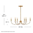 thumbnail image 2 of 48286DA Hinkley Lighting Aliso - 30W 6 LED Medium Chandelier-8.5 Inch Tall and 30 Inch Wide, 2 of 8