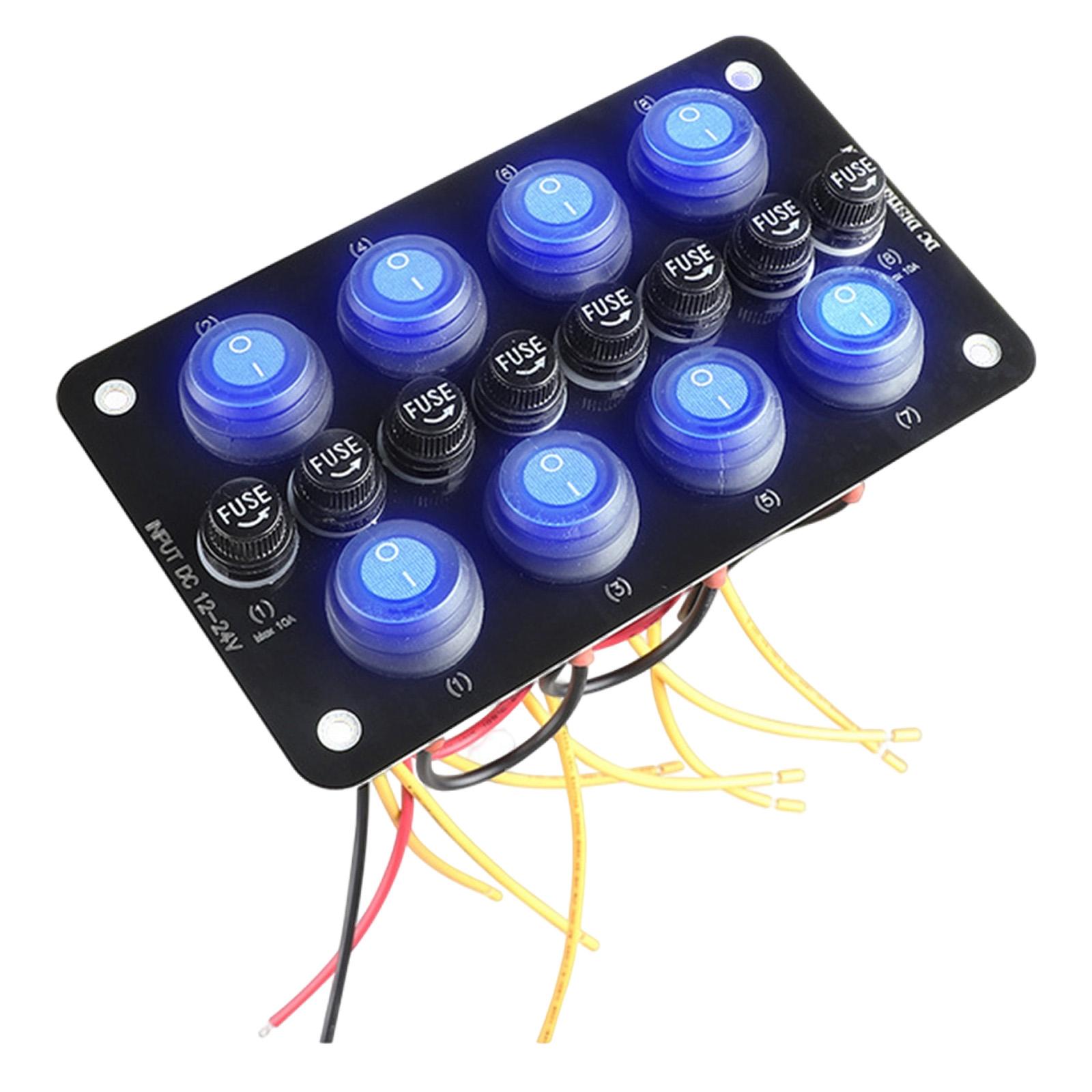 Gang Rocker Switch Panel, Toggle Switch, Waterproof LED Indicator Circuit  Breaker 12V/24V for Camper Truck Marine Boat