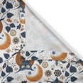 thumbnail image 6 of Ambesonne Owl Valance & Curtain, Scandinavian Style Birds Art, 55"x24", Burnt Orange and Slate Blue, 6 of 7