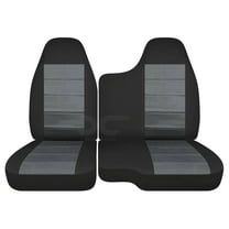 Fits 2004-2012 Chevy Colorado/GMC Canyon Velour Seat Cvrs Fr 60/40 Bench No Arm:Blk Charc