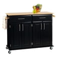 thumbnail image 1 of Homestyles Dolly Madison Wood Rolling Kitchen Cart in Black, 1 of 10
