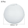 thumbnail image 2 of Uxcell 12 Inch Folding Hanging Wedding Home Party Paper Lanterns White 6 Pack, 2 of 7
