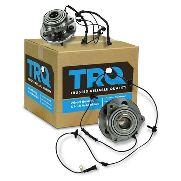 TRQ Front Wheel Hubs & Bearings Pair Set of 2 NEW for 02-07 Jeep Liberty w/ ABS BHA53447