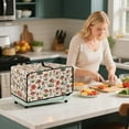 thumbnail image 4 of Renewold Countertop Appliance Cover for Toaster Oven with Accessory Pockets, Dust-Proof Stain-Resistant Home Kitchen Decor Fits Machine Up to 18.5 x 14.5 x 9 Inches, Mushroom Butterfly Floral, 4 of 7