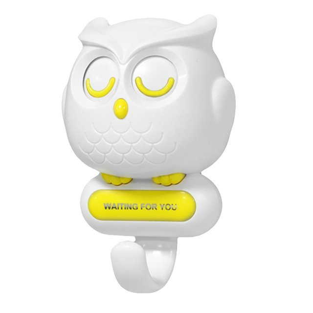 Ndcxsfigh Llavero Búho Kawaii Ganchos Guiño Búho Lindo para Sombrero Bolso Toalla (blanco)