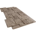 thumbnail image 2 of Ekena Millwork 49"W x 24 1/2"H x 1 1/4"D Castle Rock Stacked Stone, EverStone Faux Stone Siding Panel, Soft Ash, 2 of 9