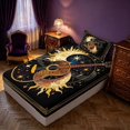 thumbnail image 5 of Homewish Hippie Guitar Twin Sheets, Sun Moon Stars Bedding, 3 Pieces, 1 Flat Sheet, 1 Fitted Sheet and 1 Pillowcase, 5 of 6