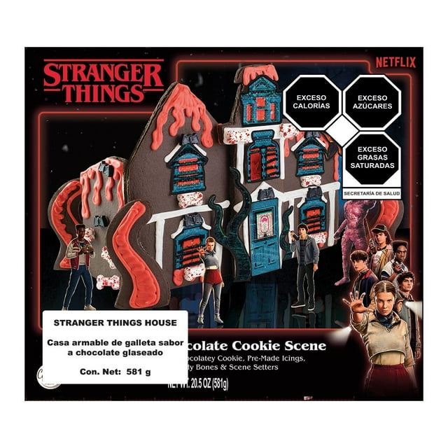 Casa armable de galleta Stranger Things House sabor a chocolate glaseado 581 g