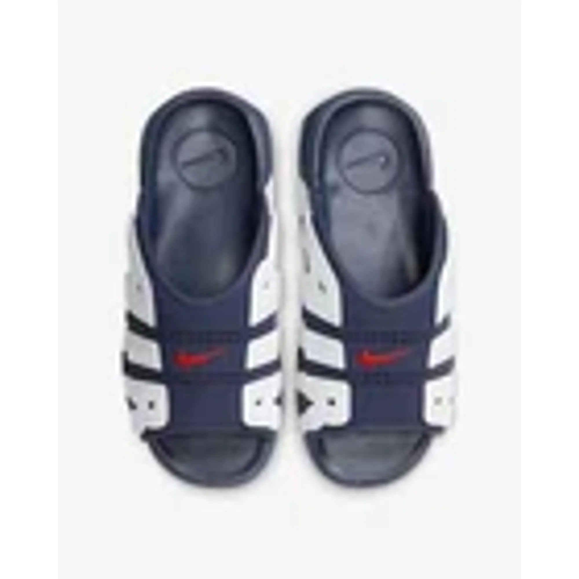 New Nike Air More Uptempo Slide Slipper Shoes - Midnight Navy