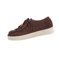 thumbnail image 1 of Zapatos Marrones Encajes Bohemian Fringe Muffler Zapatillas de las Mujeres con Cierres de Encaje, Encajes de Zapato Plano para Apartamentos Cómodos de Moda, 1 of 9
