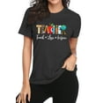 thumbnail image 4 of Teach T Shirt for Women Teacher Graphic Tees Tops Teach Inspire Letter Print Shirts Tops, 4 of 6