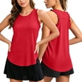 thumbnail image 2 of HAJWOH Women 2026 Summer Workout Tank Tops M Ruffle Sleeveless Racerback Crewneck Casual Loose Running Gym Athletic Tee Shirts, 2 of 7