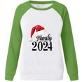 thumbnail image 4 of WXLWZYWL Ugly Christmas Sweatshirts for Women Long Sleeve Fitted Tops Raglan Shoulder Round Neck Blouses Patchwork Pullover, 4 of 4