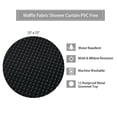 thumbnail image 7 of 72"*72" Polyester Waffle Weave Plaid Bathroom Shower Curtain Waterproof Wrinkle Resistant Privacy Protection Decorative Home Hotel Bath Curtain Black 72"*72", 7 of 7