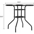 thumbnail image 5 of Single Sale Outdoor Dining Table Contemporary Round a Tile-Top Design with Heavy-Duty Frames 31'', 5 of 6