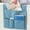 Blue, variant on Sofa Armrest Storage Bag, Canvas Fabric, Multi-functional, Large Capacity, Hanging Design, for Remote Control, Mobile Phone, Magazines, Books, Home, Office, Dormitory