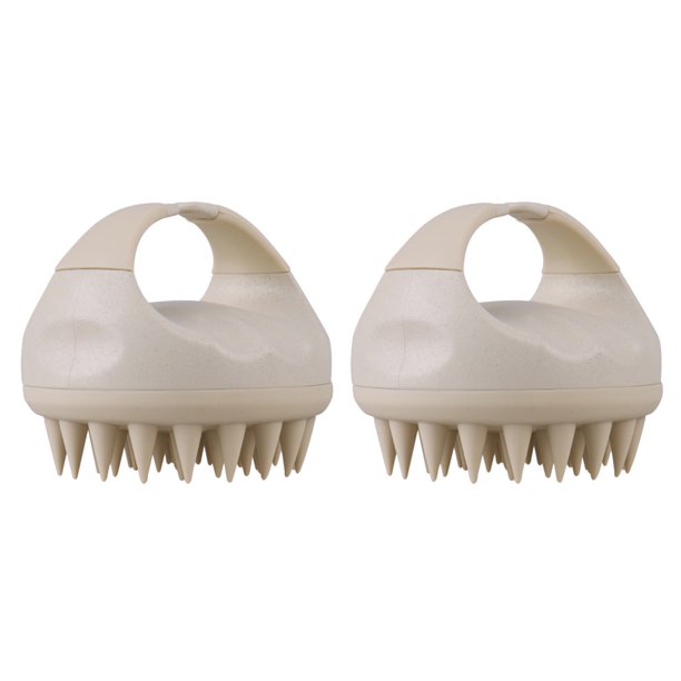 2 cepillos de masaje de ducha domésticos, mantenimiento fresco, peines degradables para el cuidado del cabello, cepillo de champú de silicona para el hogar MFZFUKR BST3023798-1