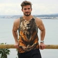 thumbnail image 6 of Salouo Jungle Meditating Lion for Men's Tank Tops,Sleeveless Muscle Shirts for Men Quick Dry Workout Tank Top Gym Muscle Tee Fitness Bodybuilding Sleeveless T Shirt-4X-Large, 6 of 7