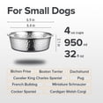 thumbnail image 3 of Cuencos para perros URBUDDIES de acero inoxidable martillado 1 litro 2 unidades color gris, 3 of 7