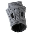 thumbnail image 4 of Knitted Dog Sweater Dog Winter Sweater Soft Comfortable Warm Pet Sweater Knitted Pet Puppy Clothes for Park Walking Picnics Grey M, 4 of 10