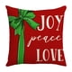thumbnail image 2 of Christmas Pillow Cover Snowflake Letter Bow Throw Pillow Cover Home Pillowcase Size 17.7 X17.7 Inches, 2 of 6